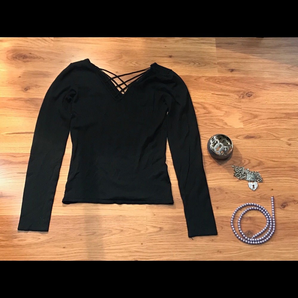 Log sleeved top